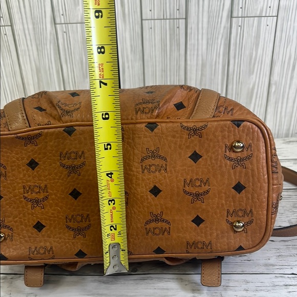 MCM Tan Monogram Tote with Versatile Straps - Picture 9 of 13